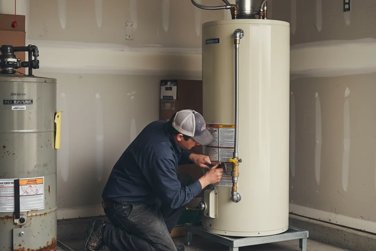 Water heater and shutoff valve replacement in Welch